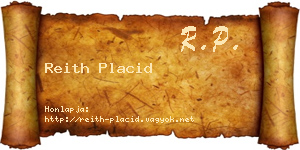 Reith Placid névjegykártya